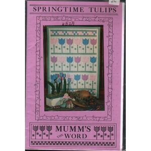 Debbie Mumm Springtime Tulips Quilt Pattern 6329 Vintage 1986 Wall Hanging 33x44